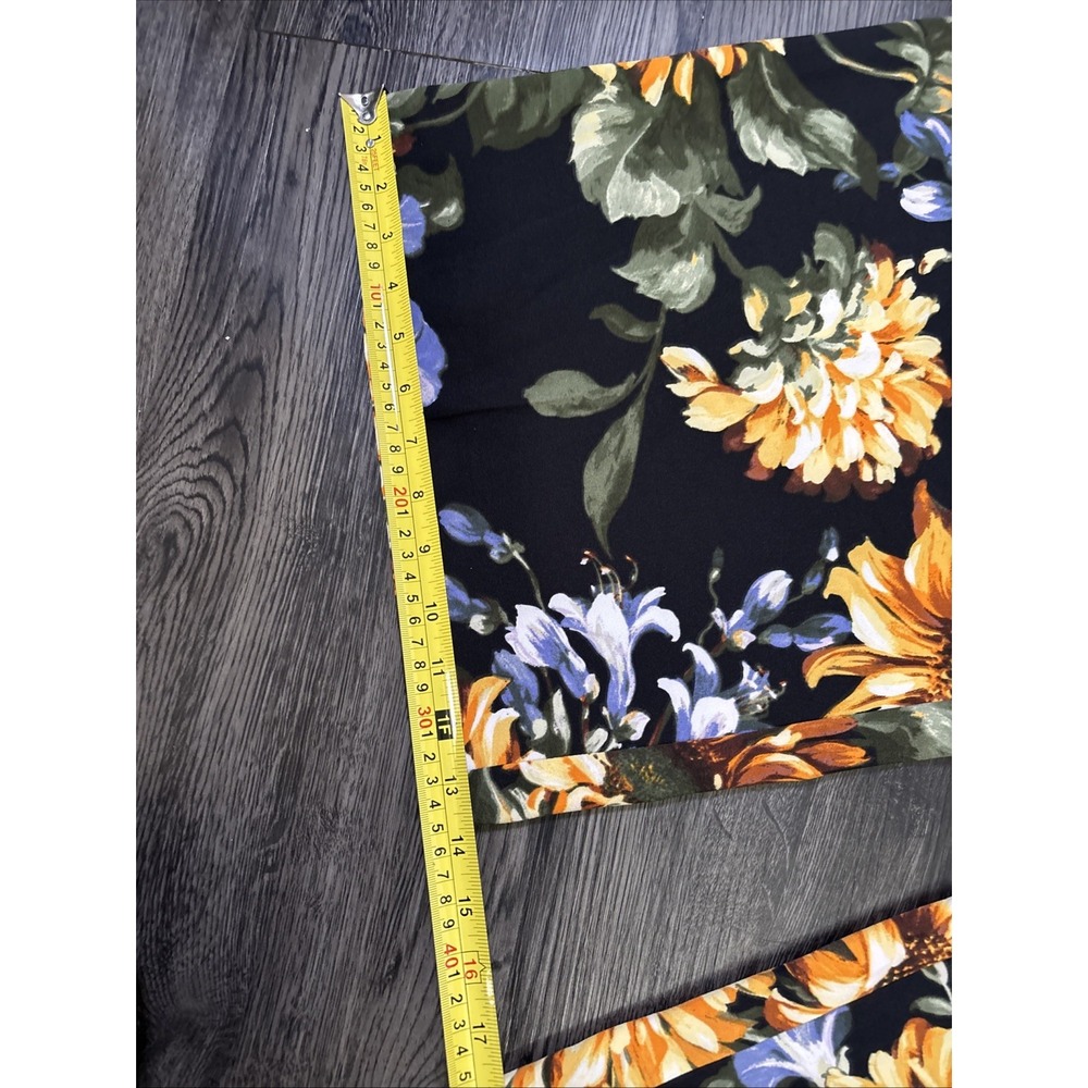 NWT NY&Co Women Size 12 Sunflower Floral Wide Leg Stretch Trousers Boho Summer - Picture 4 of 14